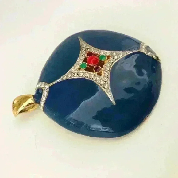 Sparkle Star, Blue Enameled Pendant - Picture 5 of 6